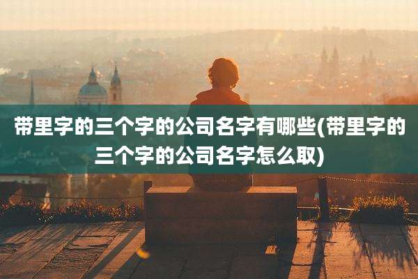 带里字的三个字的公司名字有哪些(带里字的三个字的公司名字怎么取)