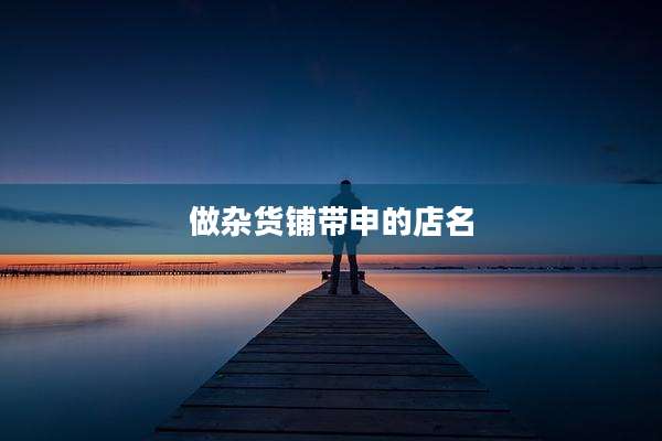 做杂货铺带申的店名