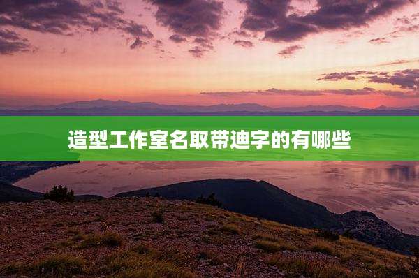 造型工作室名取带迪字的有哪些