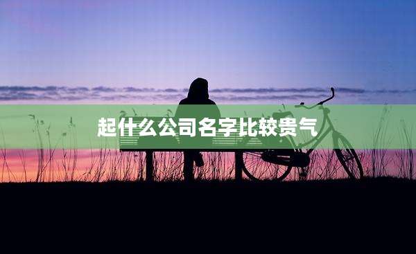 起什么公司名字比较贵气
