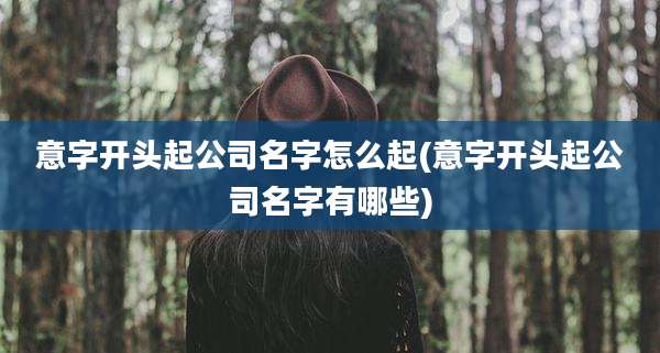 意字开头起公司名字怎么起(意字开头起公司名字有哪些)