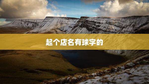 起个店名有球字的