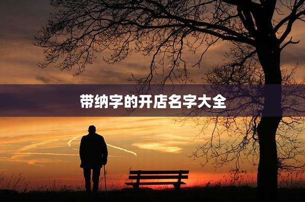 带纳字的开店名字大全