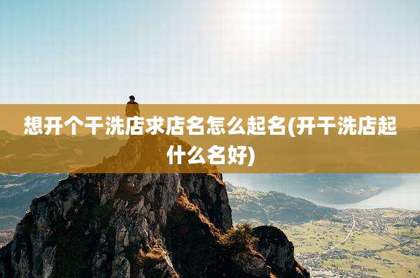 想开个干洗店求店名怎么起名(开干洗店起什么名好)