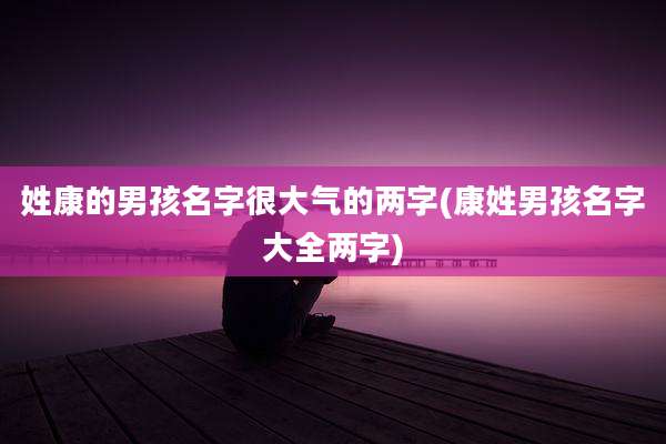 姓康的男孩名字很大气的两字(康姓男孩名字大全两字)