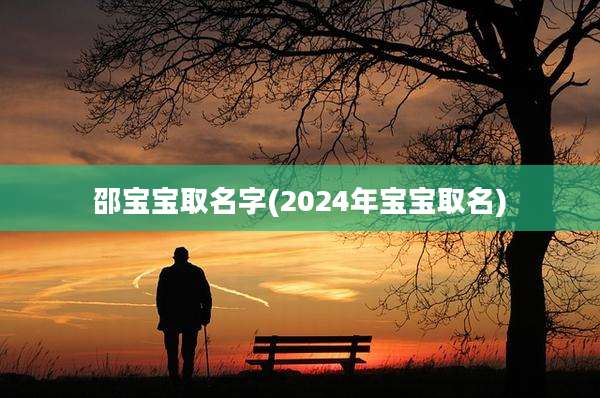 邵宝宝取名字(2024年宝宝取名)