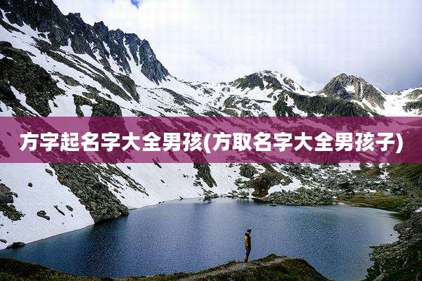 方字起名字大全男孩(方取名字大全男孩子)