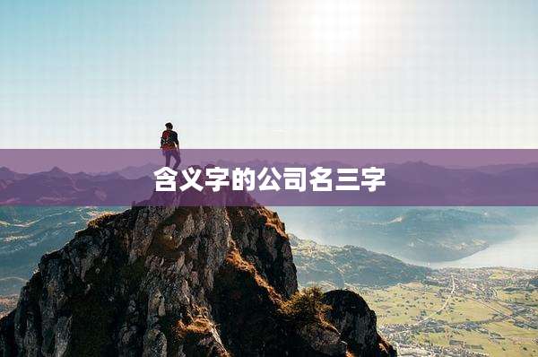 含义字的公司名三字
