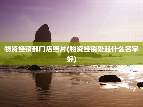 物资经销部门店照片(物资经销处起什么名字好)