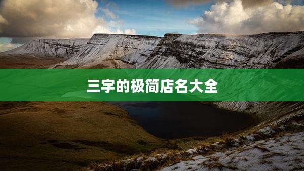 三字的极简店名大全