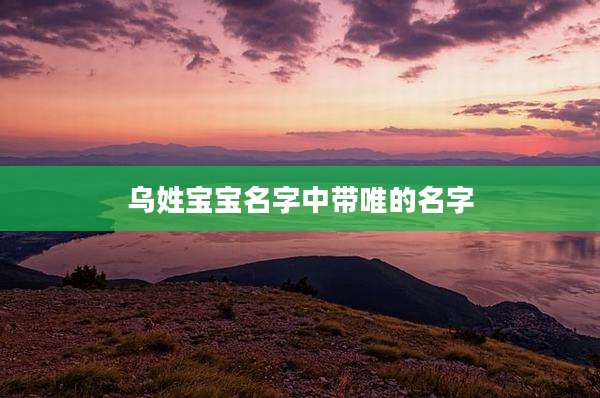 乌姓宝宝名字中带唯的名字
