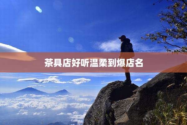 茶具店好听温柔到爆店名