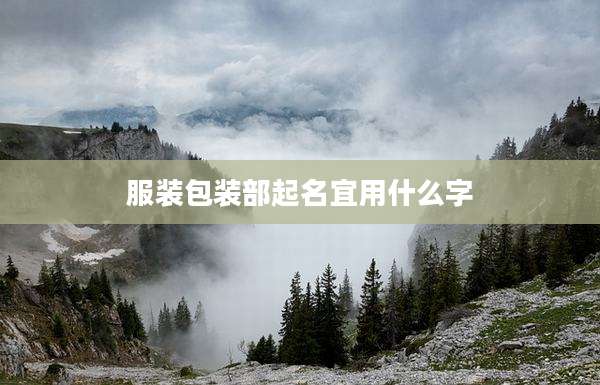 服装包装部起名宜用什么字