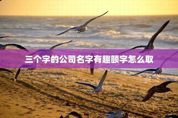 三个字的公司名字有趣颐字怎么取