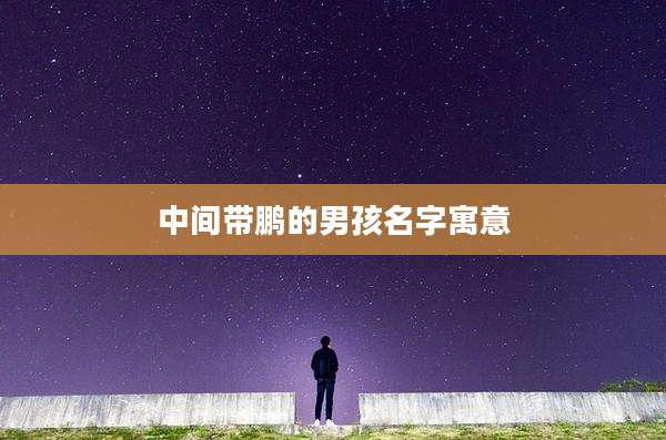 中间带鹏的男孩名字寓意