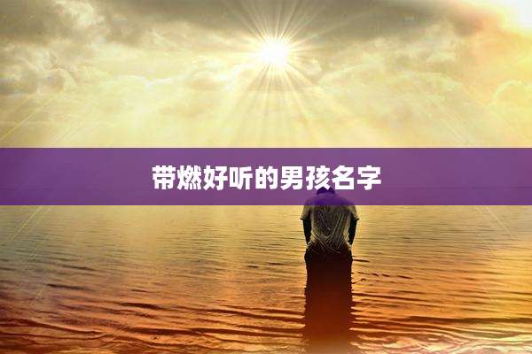 带燃好听的男孩名字