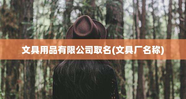 文具用品有限公司取名(文具厂名称)
