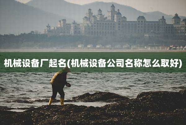 机械设备厂起名(机械设备公司名称怎么取好)