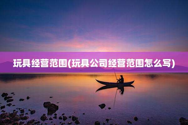 玩具经营范围(玩具公司经营范围怎么写)