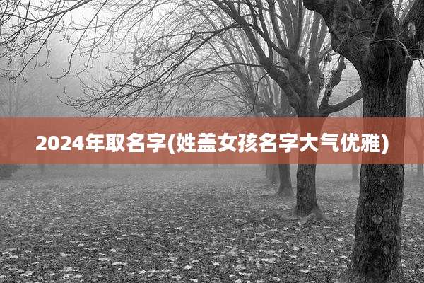 2024年取名字(姓盖女孩名字大气优雅)