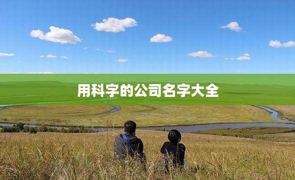用科字的公司名字大全