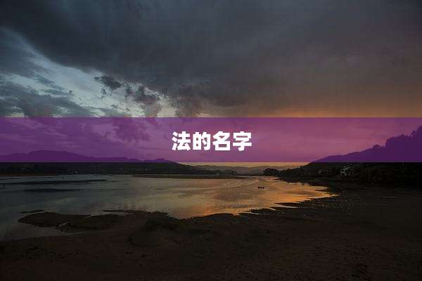法的名字