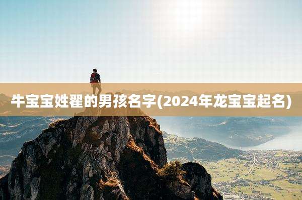 牛宝宝姓翟的男孩名字(2024年龙宝宝起名)