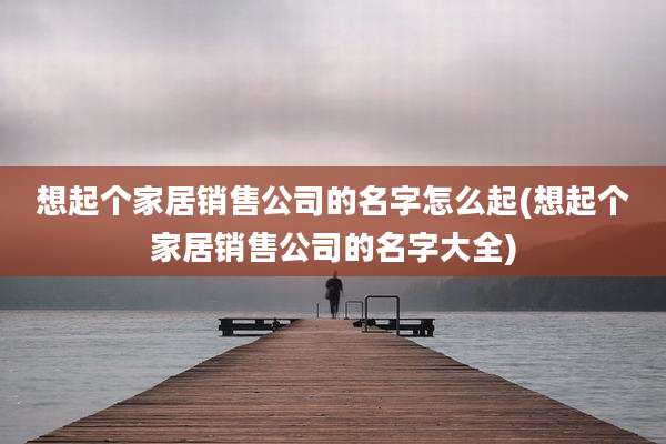 想起个家居销售公司的名字怎么起(想起个家居销售公司的名字大全)