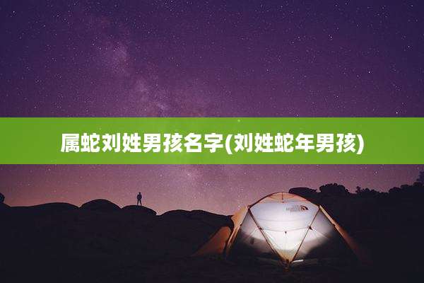 属蛇刘姓男孩名字(刘姓蛇年男孩)
