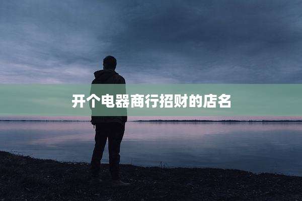 开个电器商行招财的店名