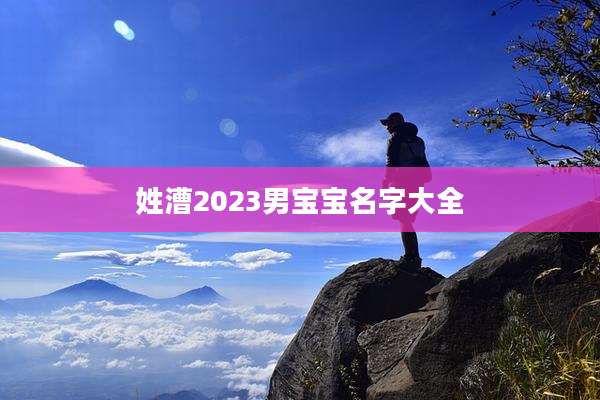 姓漕2023男宝宝名字大全