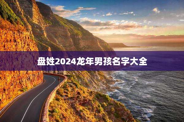 盘姓2024龙年男孩名字大全