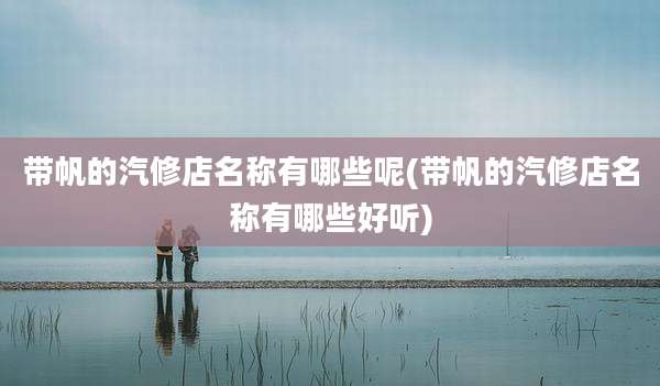 带帆的汽修店名称有哪些呢(带帆的汽修店名称有哪些好听)