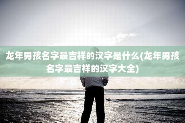 龙年男孩名字最吉祥的汉字是什么(龙年男孩名字最吉祥的汉字大全)