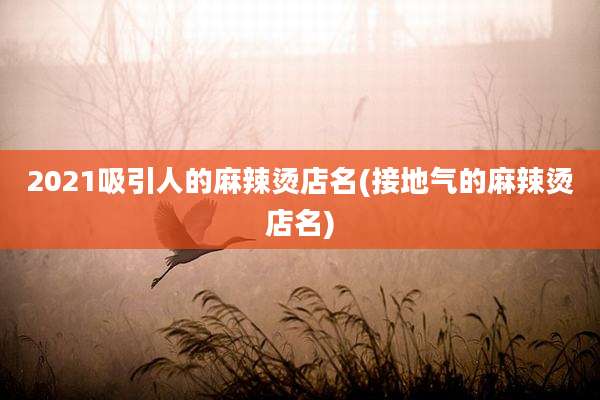 2021吸引人的麻辣烫店名(接地气的麻辣烫店名)