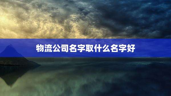 物流公司名字取什么名字好