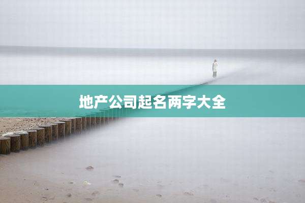 地产公司起名两字大全