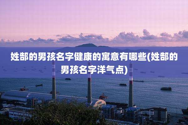姓郜的男孩名字健康的寓意有哪些(姓郜的男孩名字洋气点)