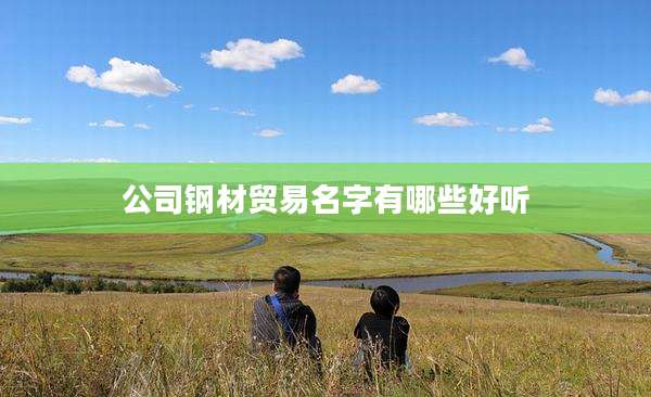 公司钢材贸易名字有哪些好听
