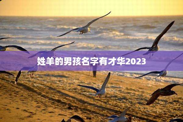 姓羊的男孩名字有才华2023