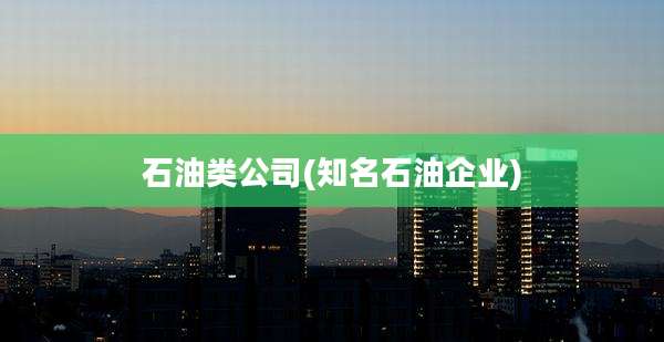 石油类公司(知名石油企业)