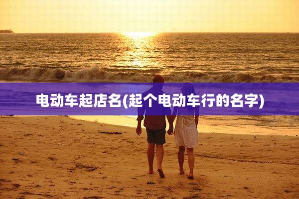 电动车起店名(起个电动车行的名字)