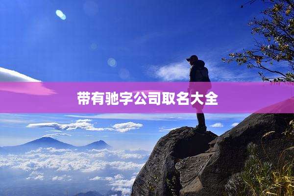 带有驰字公司取名大全