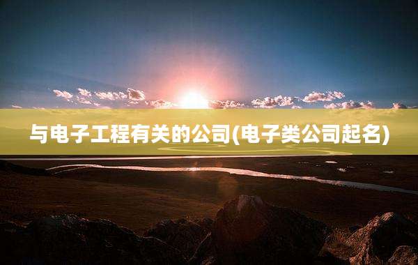 与电子工程有关的公司(电子类公司起名)