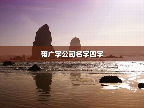 带广字公司名字四字