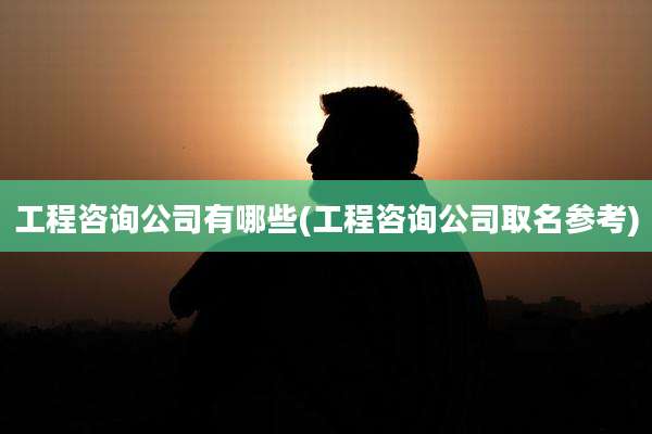 工程咨询公司有哪些(工程咨询公司取名参考)