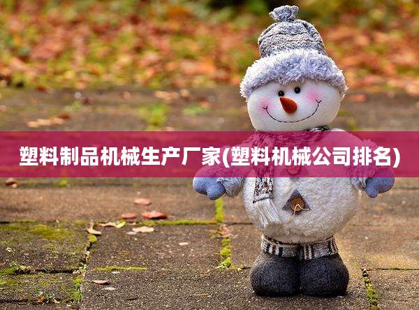 塑料制品机械生产厂家(塑料机械公司排名)
