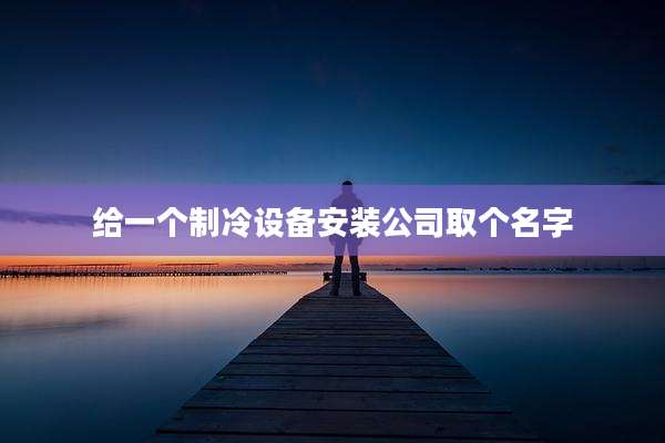 给一个制冷设备安装公司取个名字