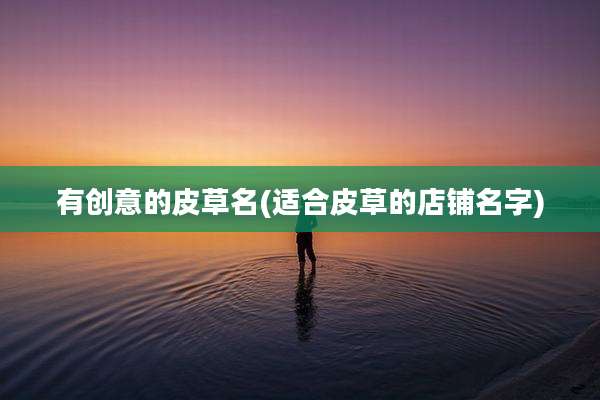有创意的皮草名(适合皮草的店铺名字)