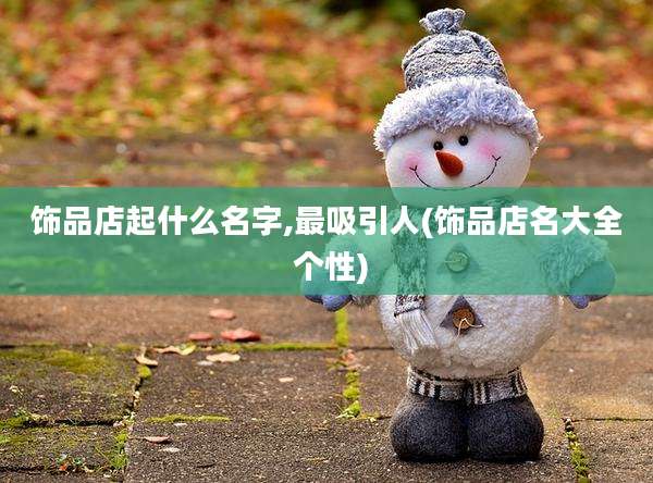饰品店起什么名字,最吸引人(饰品店名大全 个性)
